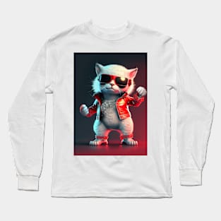 Cute Cosmic Cat - Anime Art design Long Sleeve T-Shirt